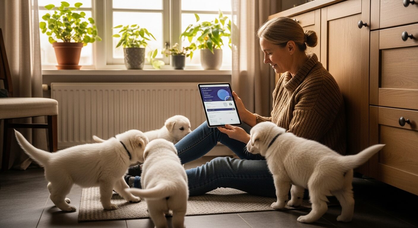 Comparaison de plusieurs élevages canins avec des chiots avant une prise de contact régionale